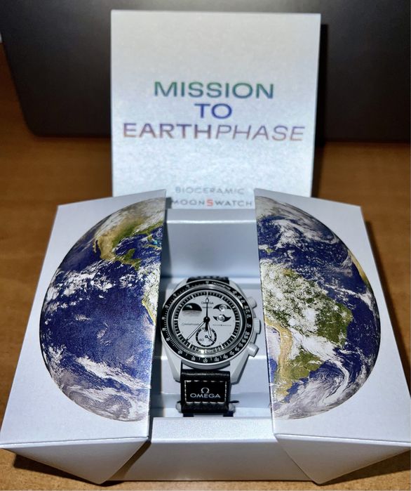 Mission to EARTHPHASE MoonSwatch OMEGA Оригинал наличие в Киеве