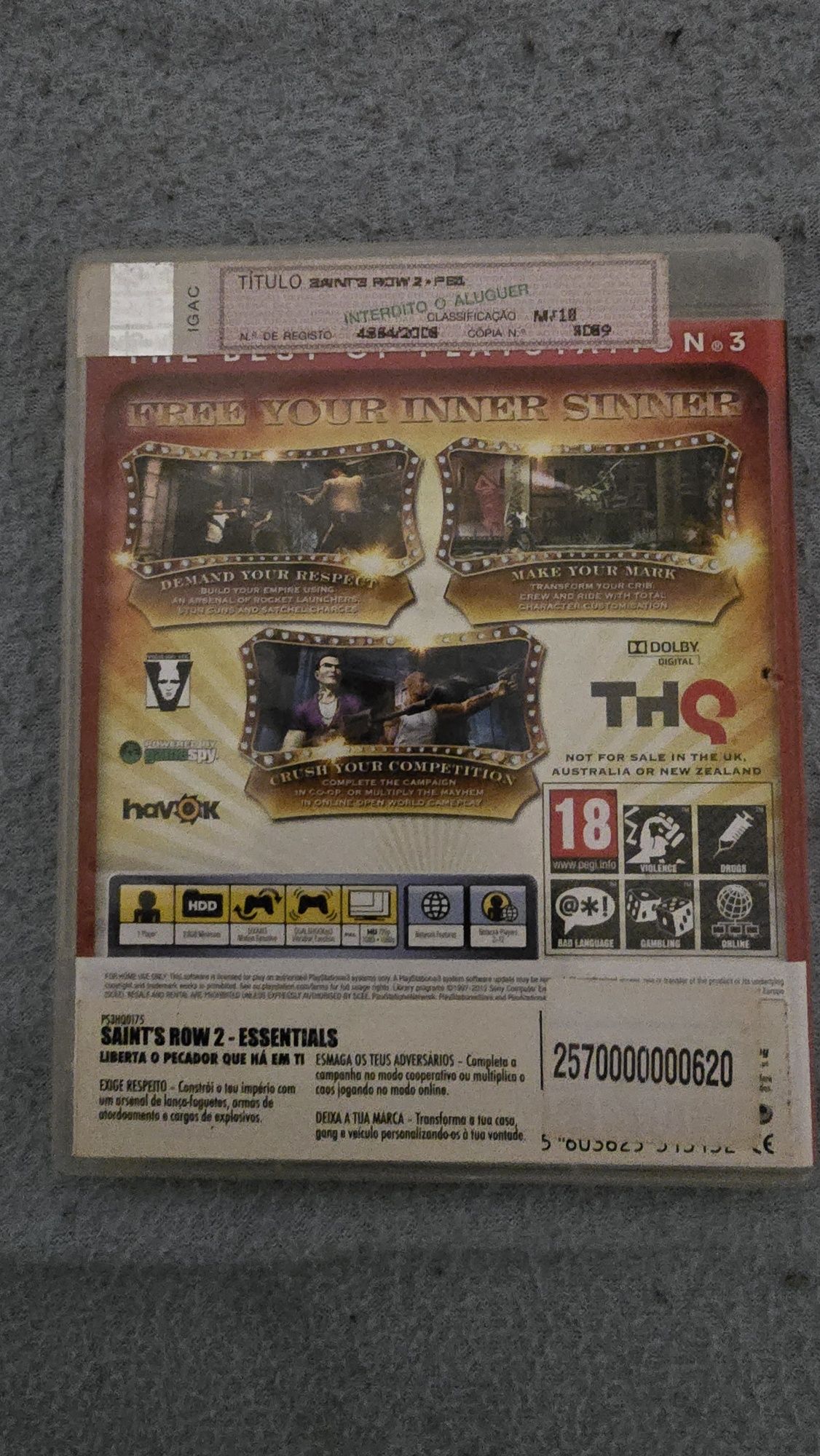Saints row2 ps3 em ótimo estado.