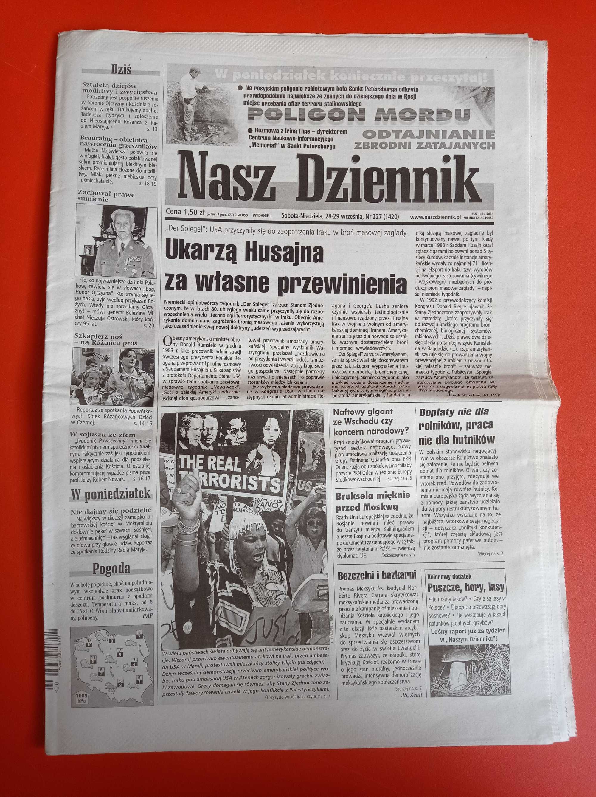 Nasz Dziennik, nr 227/2002, 28-29 września 2002