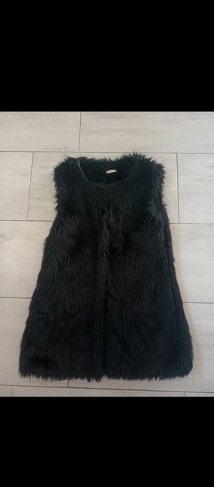 Kamizelka futrzana damska bezrękawnik