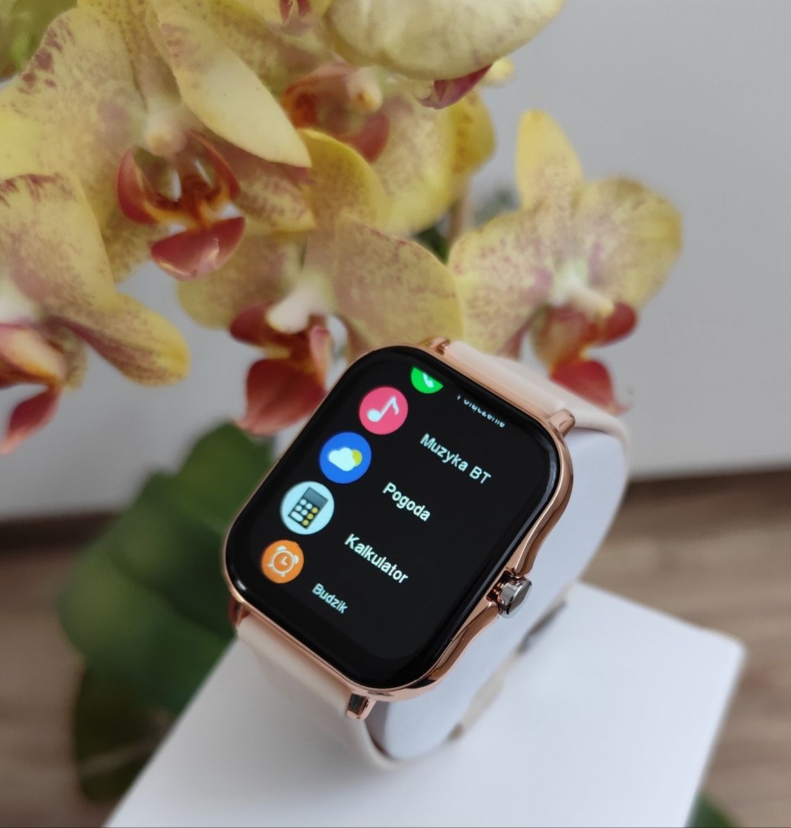 Śliczny,Złoty,Damski Zegarek, Smartwatch Nowy Pomiar Cukru