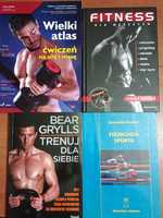 4 książki Wielki atlas ćwiczeń na siłę i masę Fizjologia sportu Fitnes