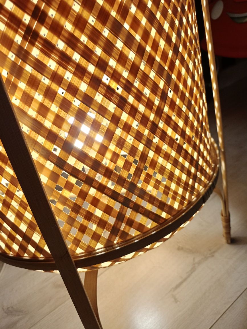 Lampa bambusowa ikea stojąca podłogowa mambus Boho