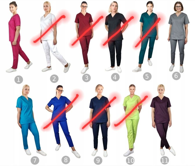 Mundurek medyczny rozmiar 38 (M) bluza i spodnie cygaretki