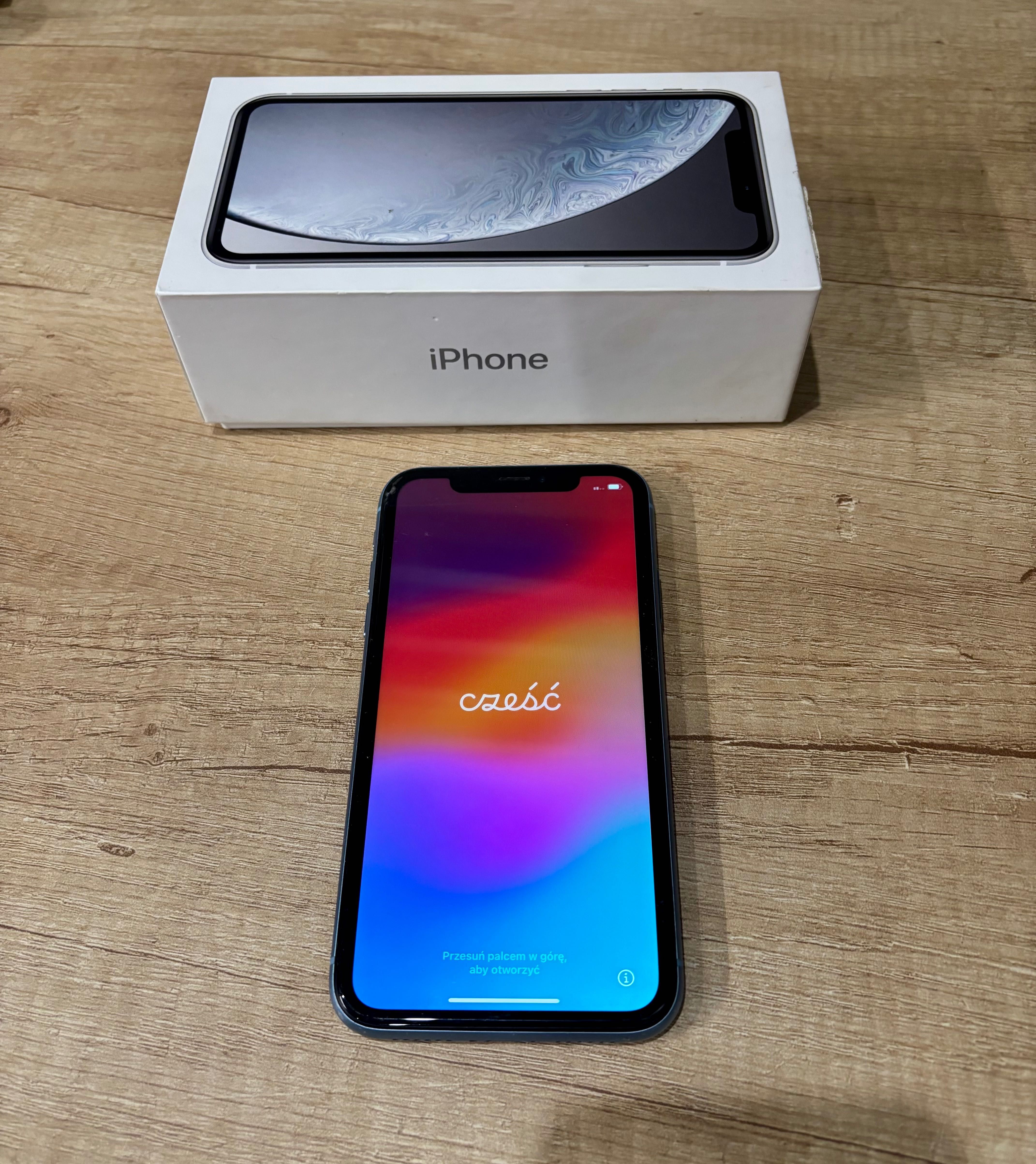 iPhone XR Telefon Niebieski 64 GB/ Uszkodzony tył
