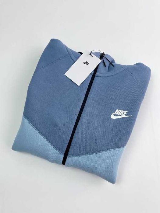 Оригінал! Зіп Худі NikeTechFleece блакитно-синє (S) Нове з бірками