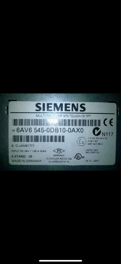 Panel sterujacy SIEMENS 6AV6 545-0DB10-0AX0