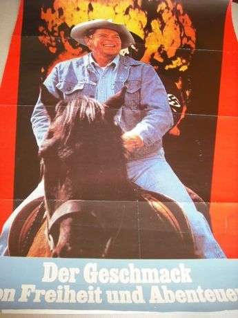 Reagan a cavalo ,"O gosto da Liberdade e da Aventura",cartaz