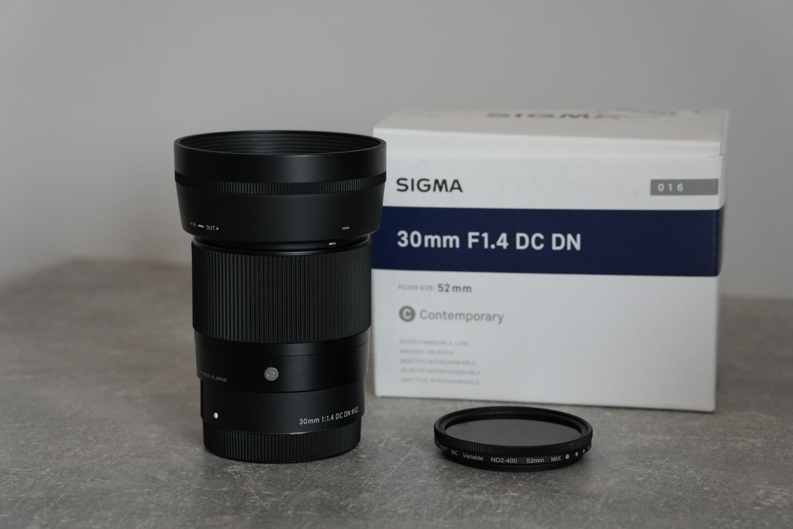 Sigma 30mm f/1.4 DC DN Sony E + osłona i zmienny filtr ND
