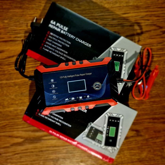 ЗАРЯДНИЙ ПРИСТРІЙ 12 В, 6А для акумулятора GEL AGM EFB | імпульсний