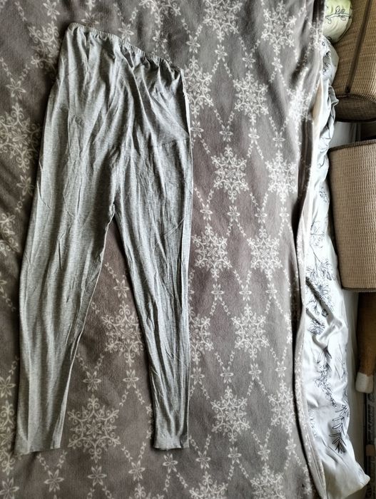 Getry, legginsy ciążowe, szare, L