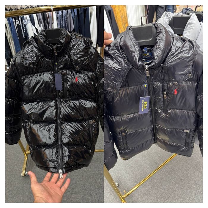 Чоловіча куртка  пуховик  зимовий Polo Ralph Lauren матовий глянцевий