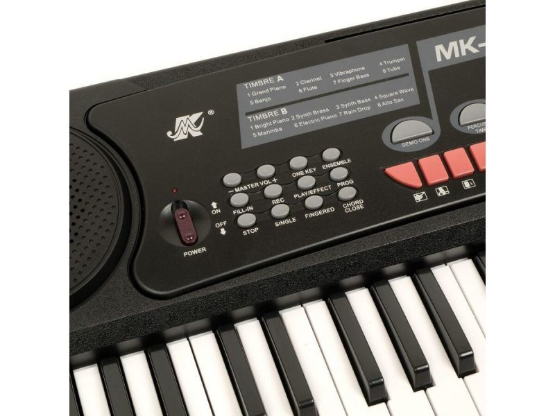 Keyboard Organy 54 Klawisze Zasilacz Mikrofon MK-632