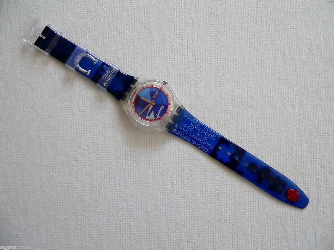 Lote RARO de 2 Swatch 1998/"Love Bite"+"Club Watch 98"/como NOVOS