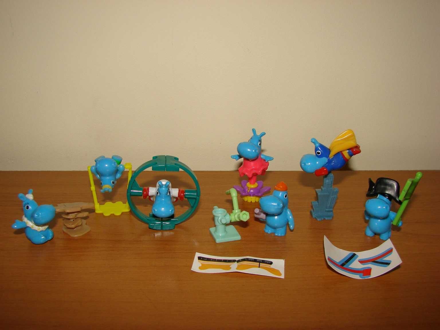 NOWE figurki kinder seria Happy Hippo z jajek niespodzianek hipopotamy