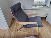 Szary fotel bujany Ikea POANG, krzesło bujane Wieliczka
