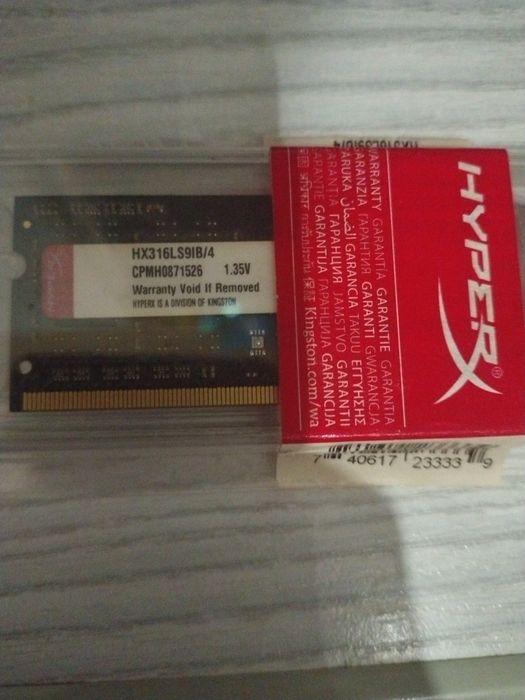 HyperX Impact, SODIMM, DDR3L, 4 GB, 1600 MHz, CL9  HX316LS9IB/4