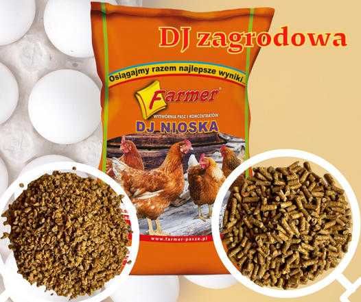 Karma NIOSKA zagrodowa granulowana Pasza dla kur niosek 20kg Farmer
