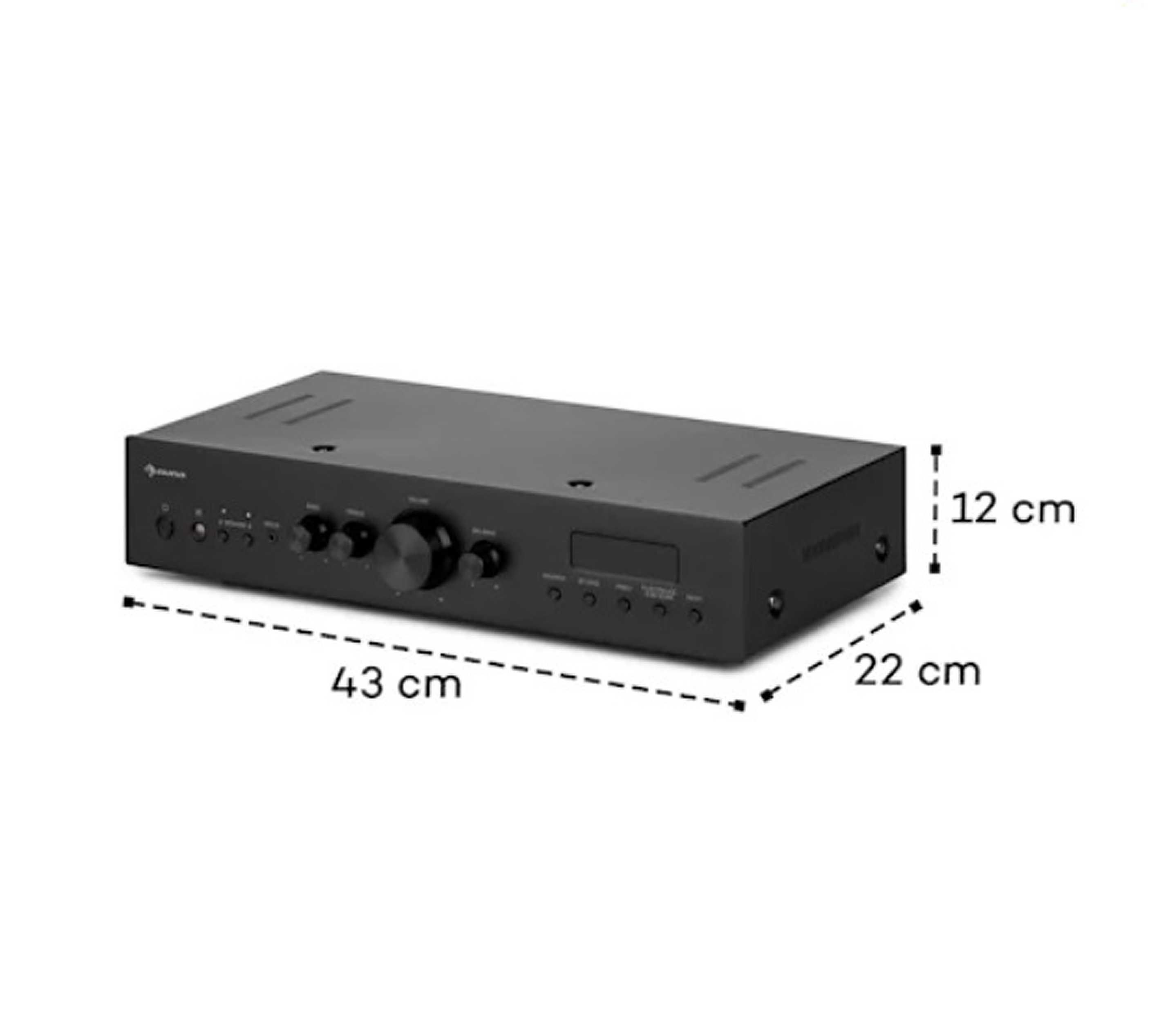 Wzmacniacz stereo Hi-Fi AMP-CD608 DAB 4 x 100 W RMS DAB+, Bluetooth