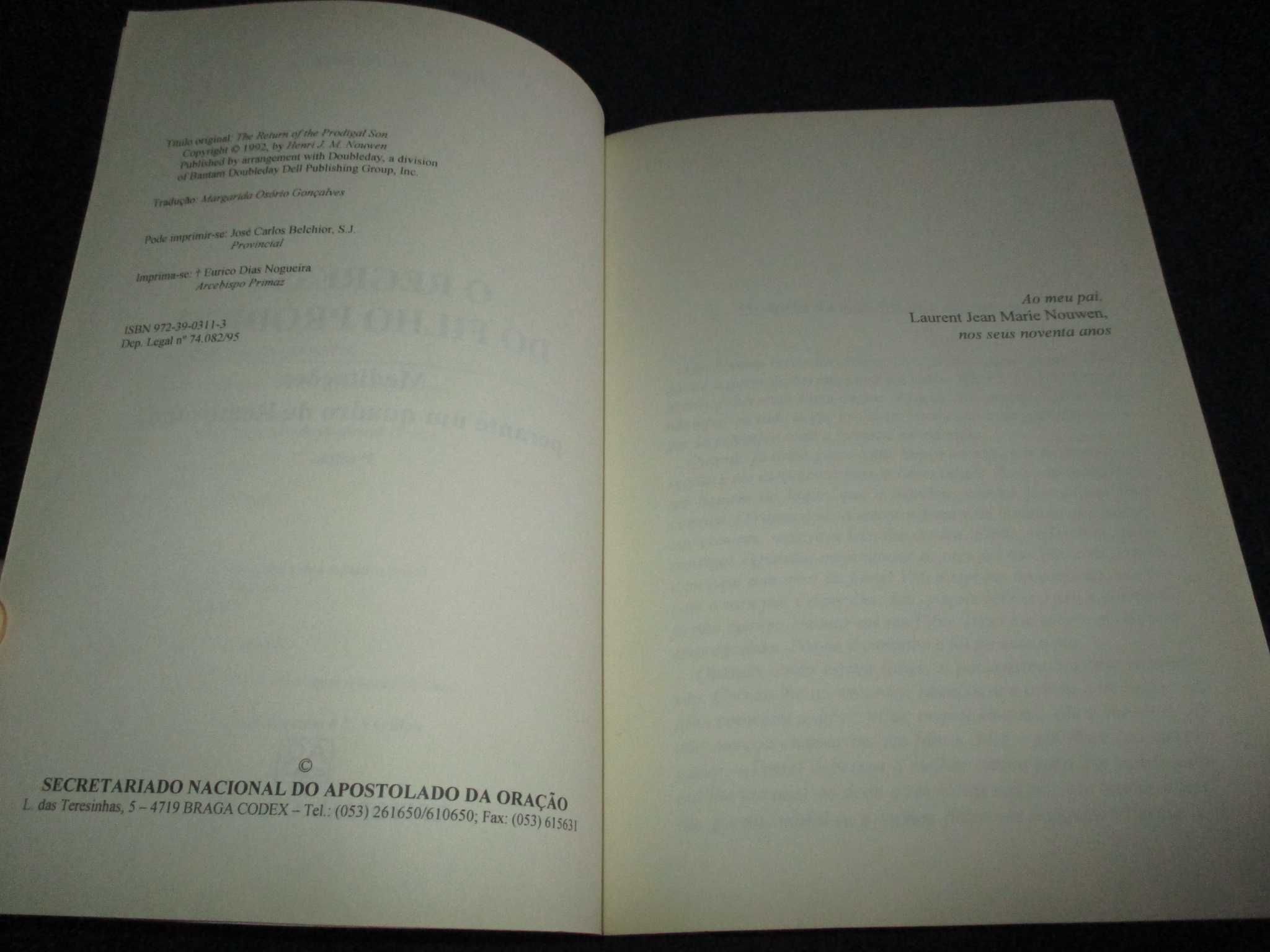 Livro O Regresso do Filho Pródigo Henri Nouwen