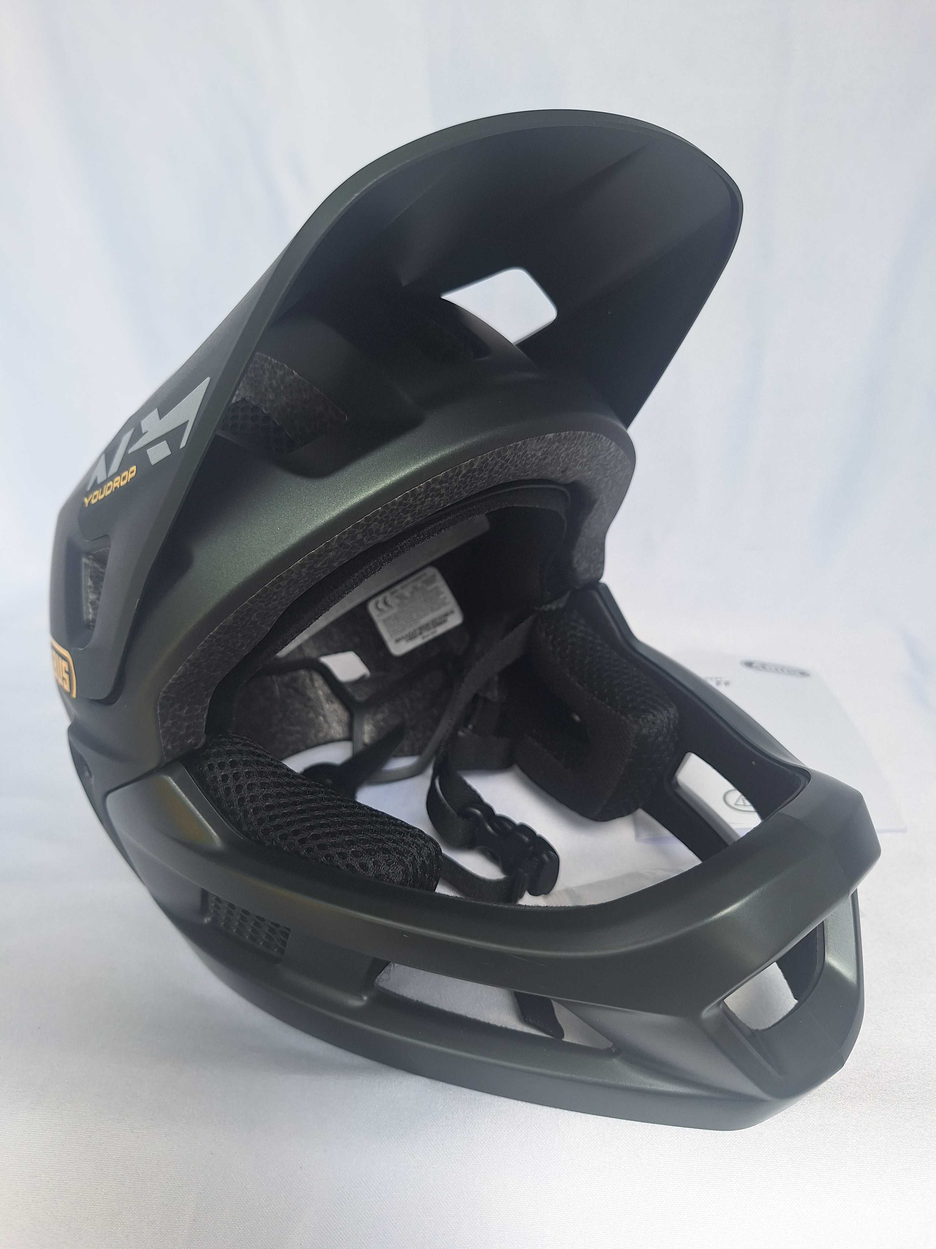 Kask rowerowy fullface Abus Youdrop FF Moss Green S 48-55cm