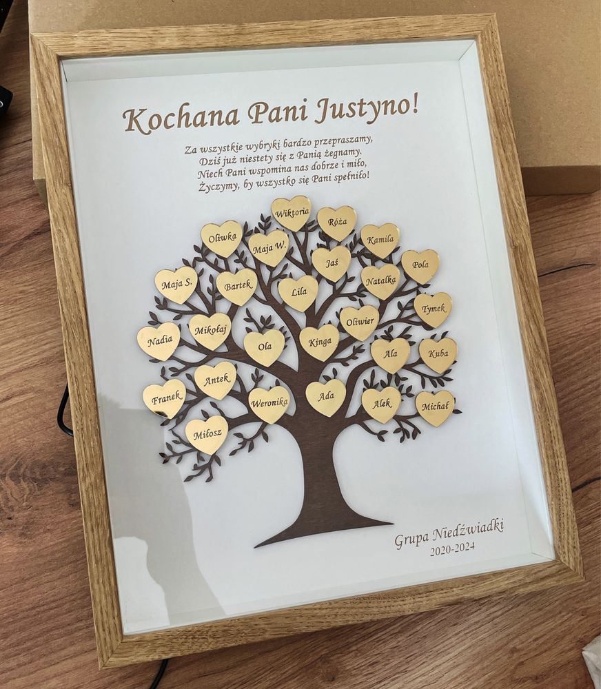 Podziekowanie dla nauczyciela na zakonczenie roku szkolnego drzewko