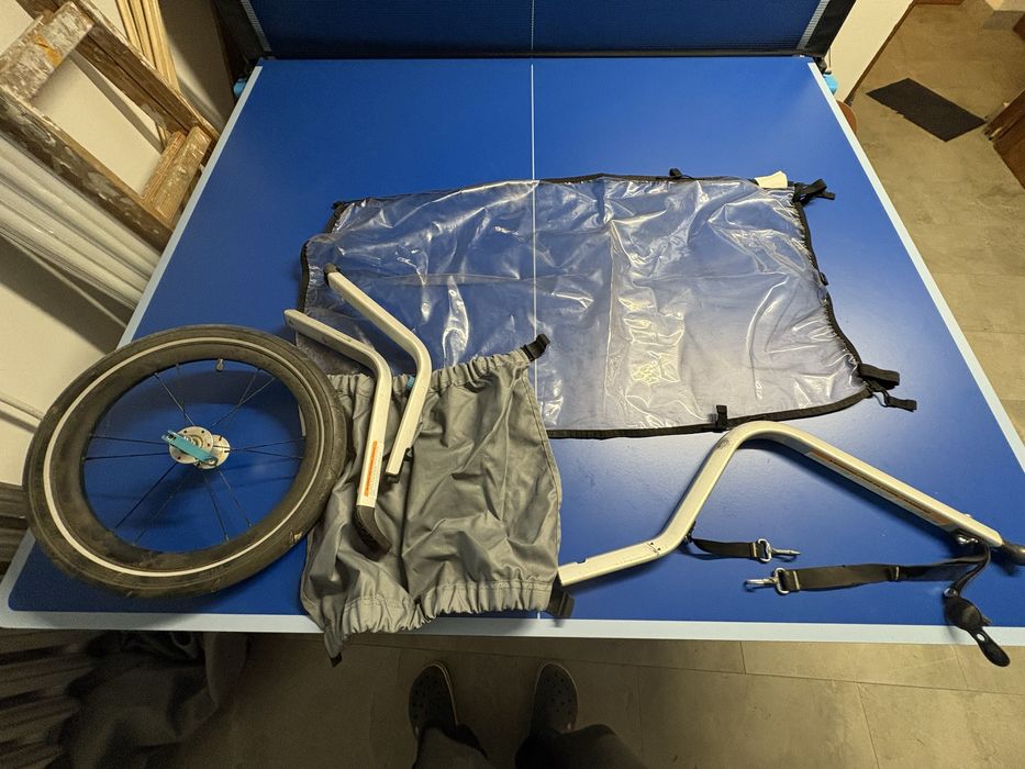 Thule chariot cross 2 przyczepka rowerowa czerwona dodatki