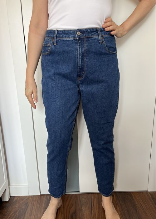 Abercrombie & Fitch spodnie jeans wysoki stan