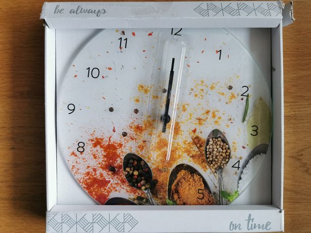 Zegar szklany fi30 kuchnia jadalnia restauracja TANIO