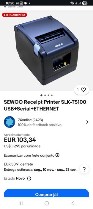 Impressora térmica nova