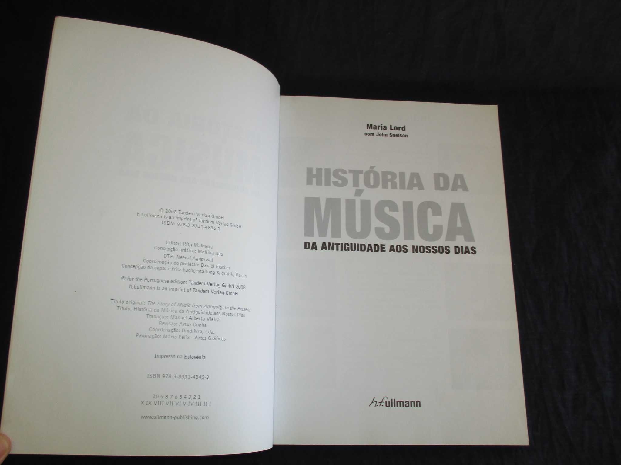 Livro História da Música Da Antiguidade aos Nossos Dias