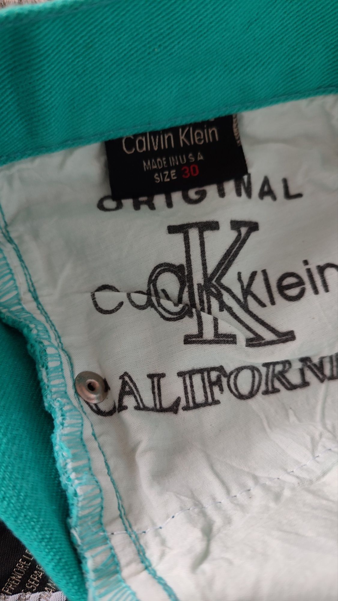 CK Calvin Klein Jeans turkusowe morska zieleń NOWE