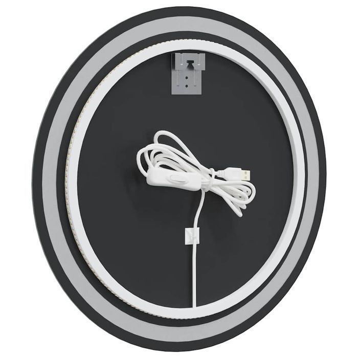 Lustro Łazienkowe Z Led, Okrągłe, 60 Cm