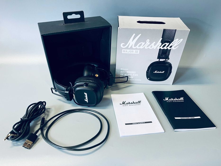 Słuchawki bezprzewodowe Marshall Major IV czarne bluetooth Oryginalne!