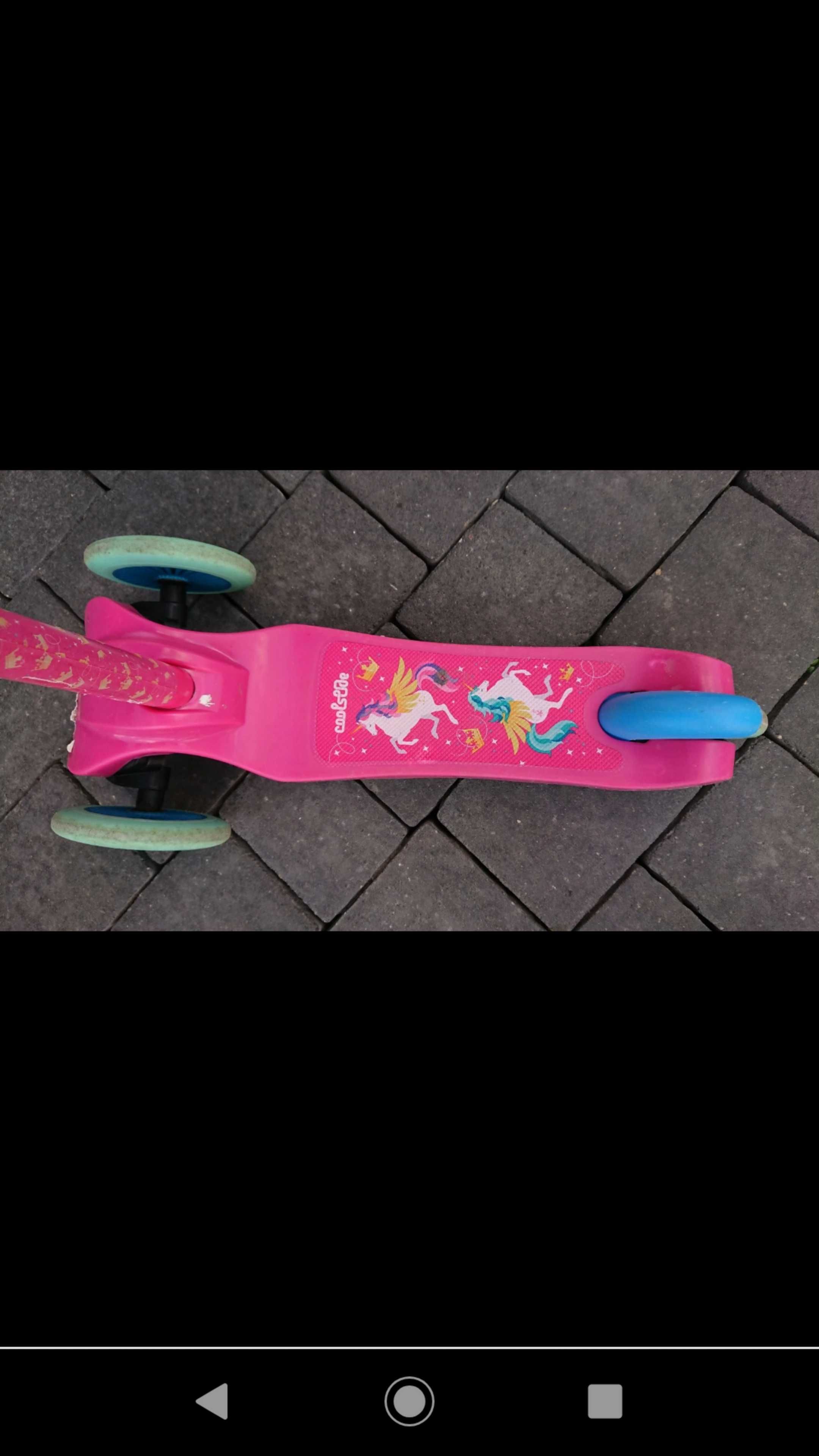 Hulajnoga scooter Cool Slide 3 kołowa unicorn jednorożec