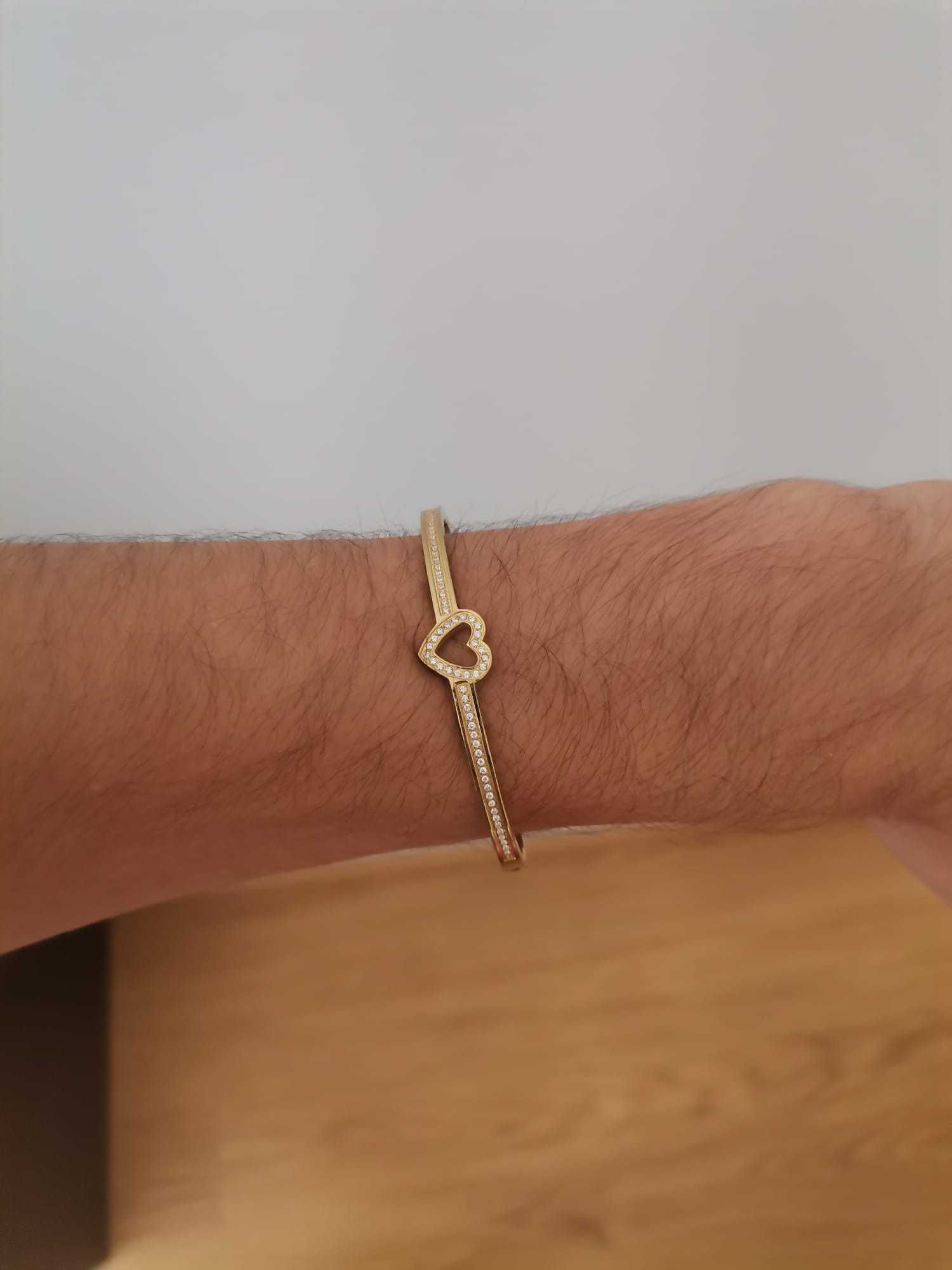 Pulseira Nomination Dourada com Coração de jóias