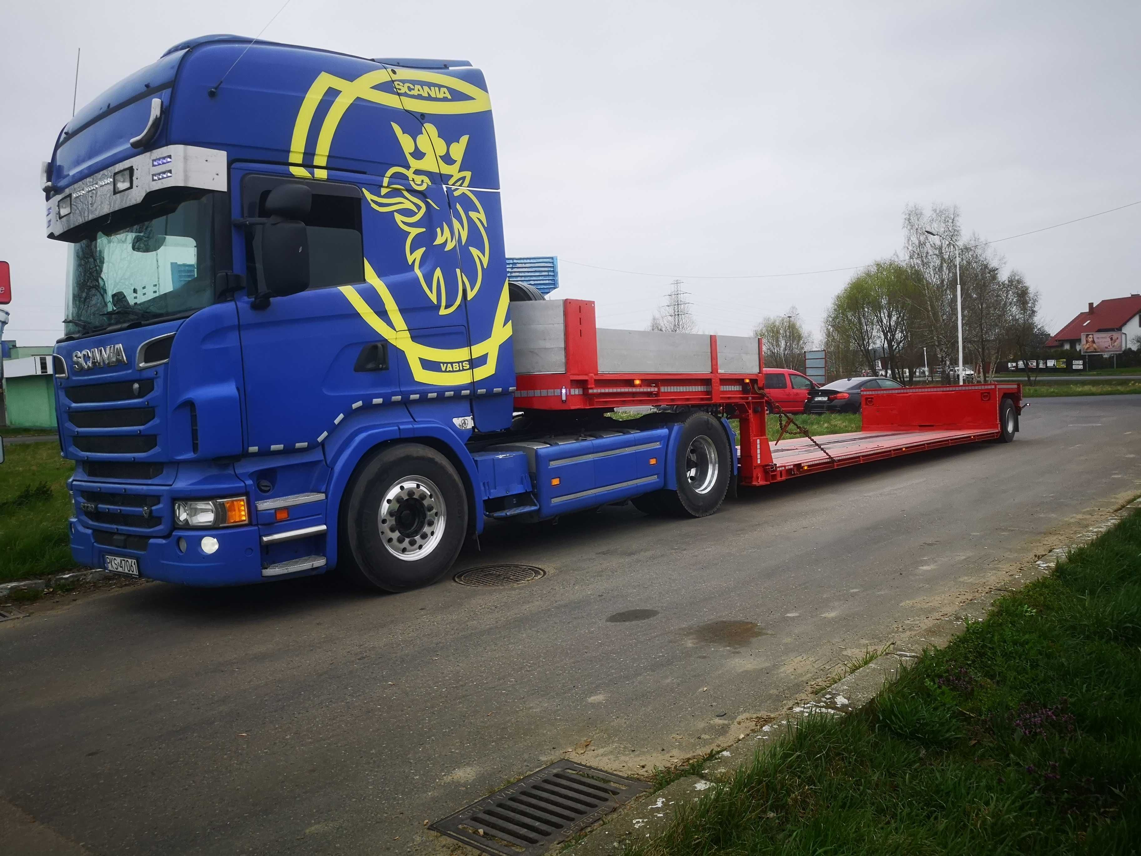 Transport niskopodwoziowy ciągników maszyn rolniczych słoma siano bel