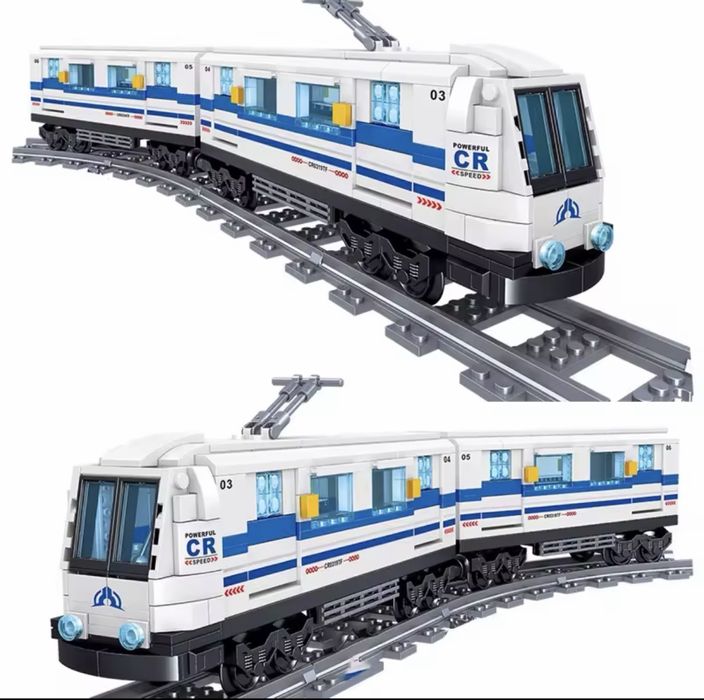 Pociąg klocki kompatybilne Lego, tory, 476 elementow