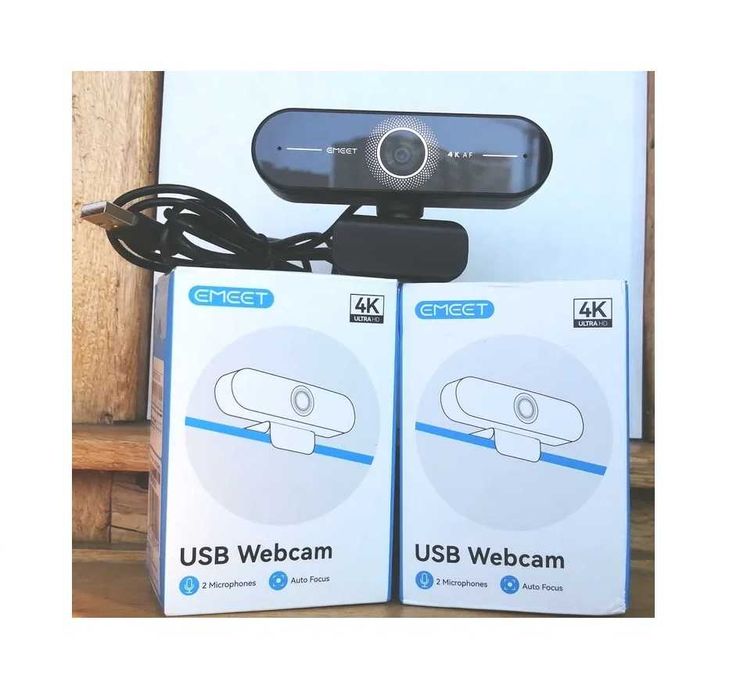 Веб-камера 4K EMEET C60E, 60fps, з автофокусом, кут огляду 73°, 8MP