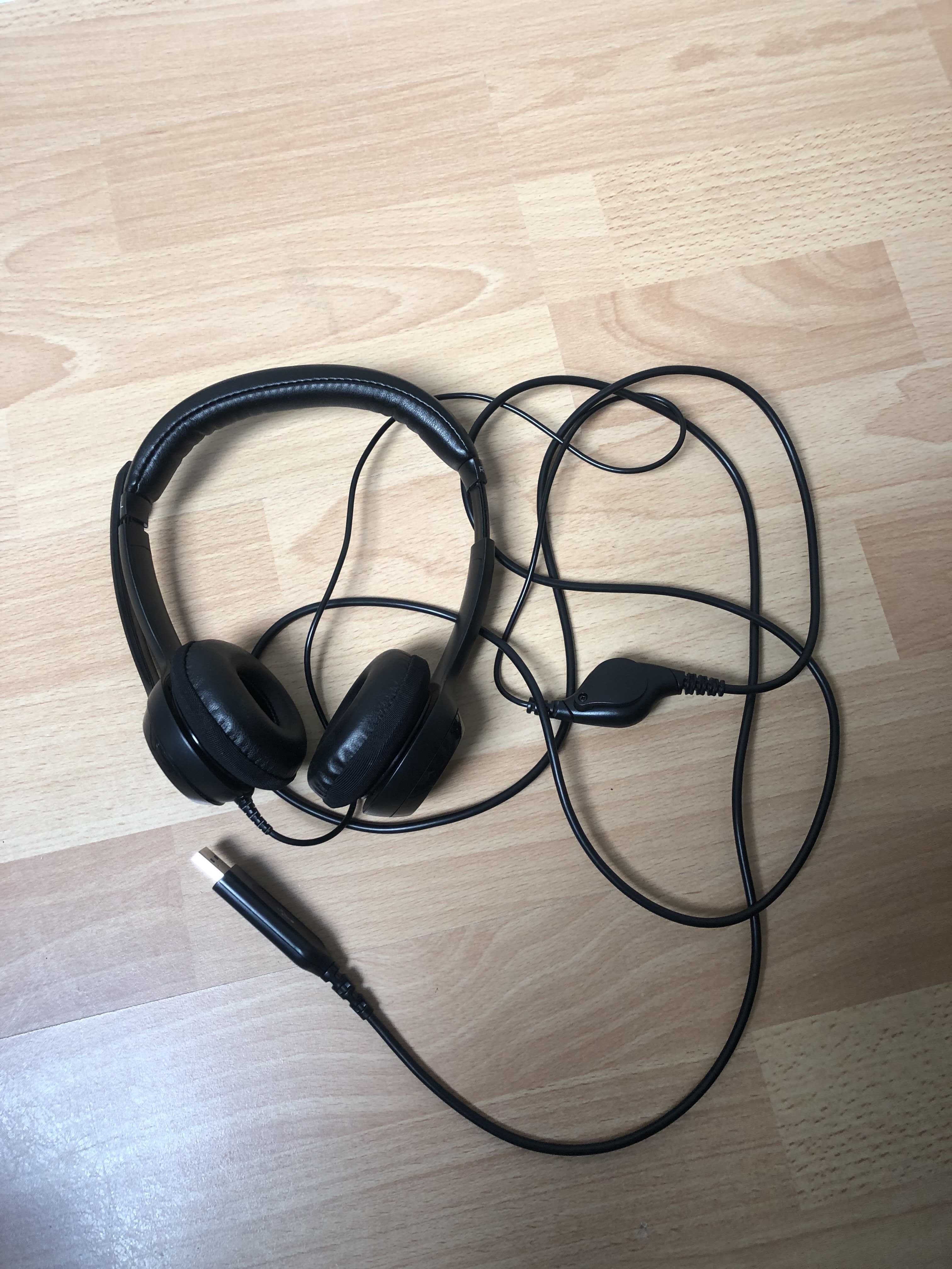 Słuchawki z mikrofonem przewodowe Logitech USB Headset