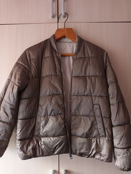 Куртка бомбер жіноча  двостороння