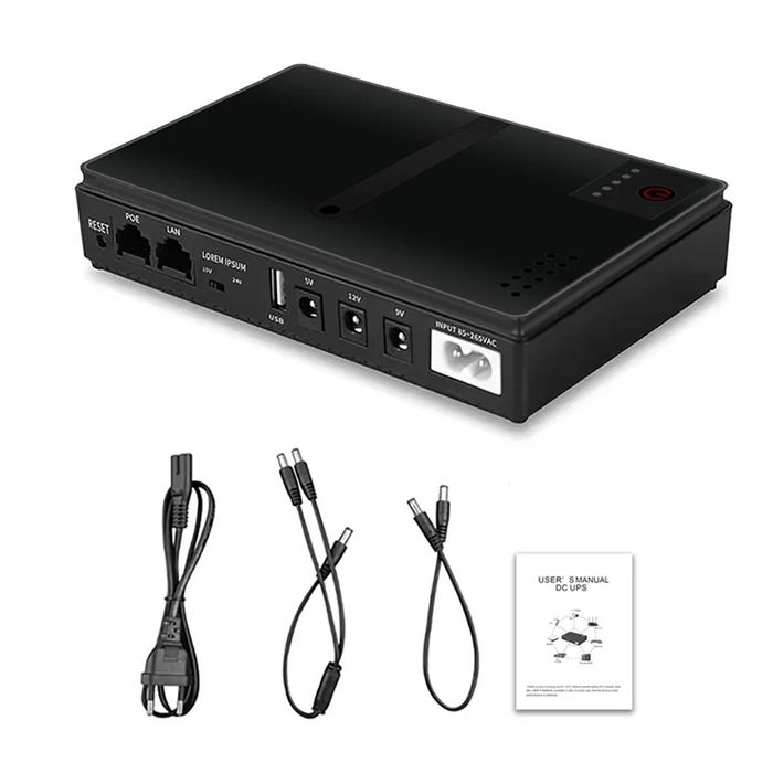 ДБЖ ИБП Бесперебойник для роутера УПС DC1036p mini UPS 36W 10400mAh