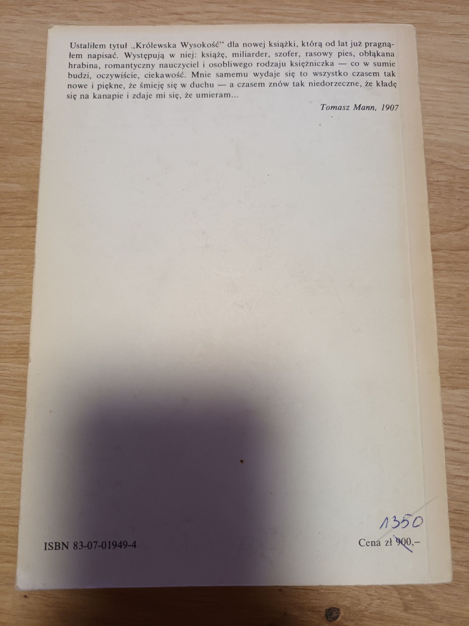 T. Mann, Królewska wysokość