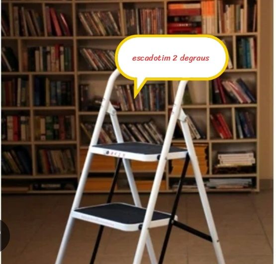 Escadotim 2 degraus lacado branco
