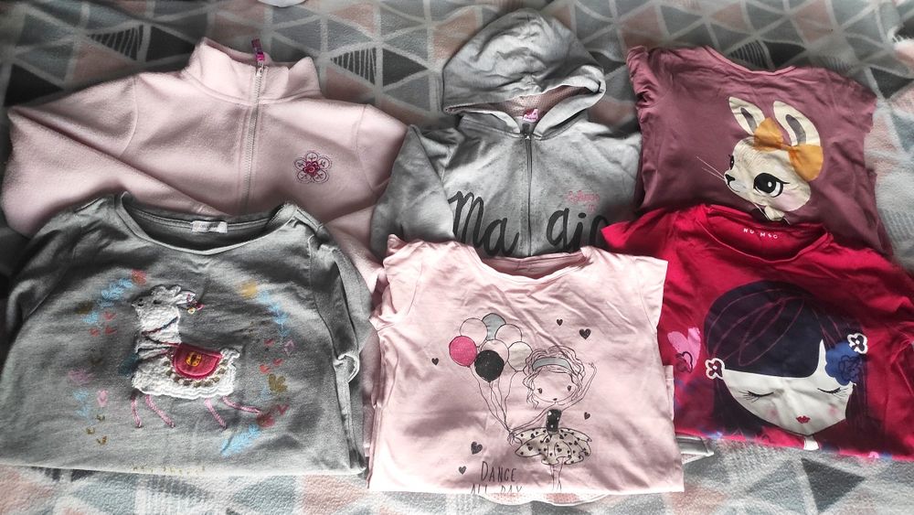 Paka 6 bluz bluzek r.134/140