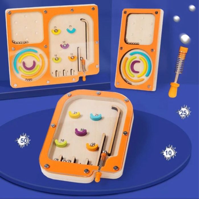 Gra 3w1 labirynt , montessori pinball