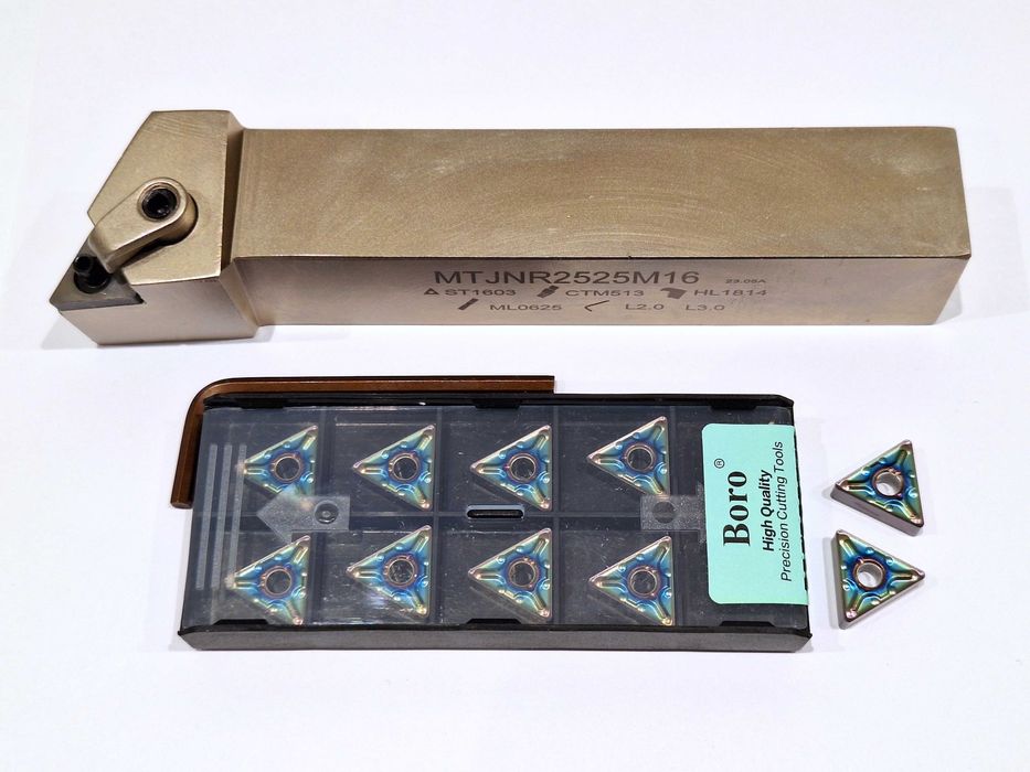 Noże tokarskie składane MTJNR + płytki TNMG16 do 55hrc + części