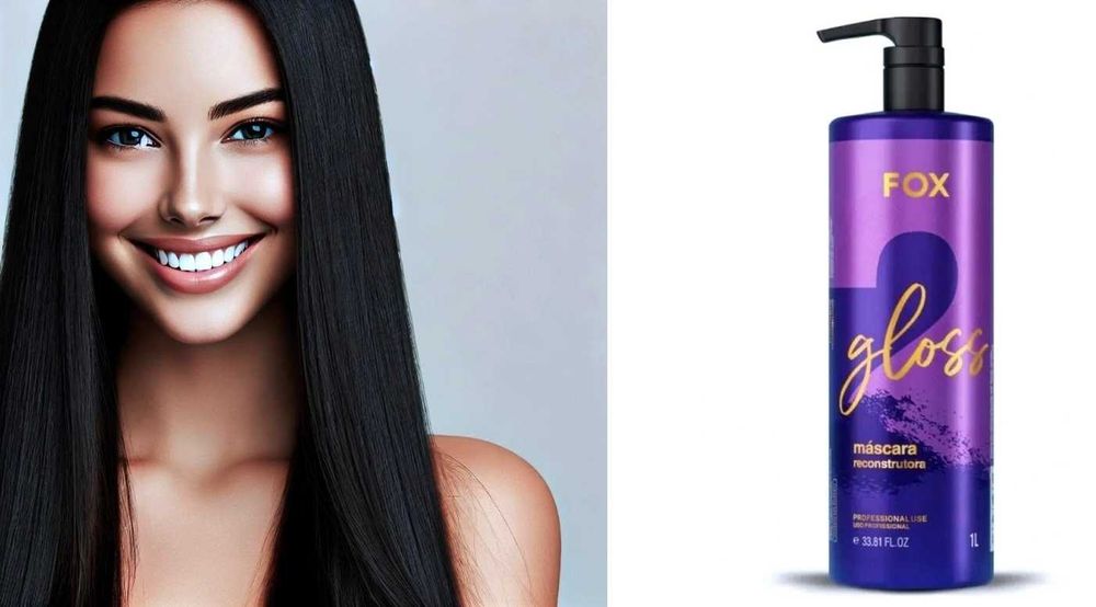 NOWY! FOX GLOSS 1L  Keratyna Кeratinowe Prostowanie