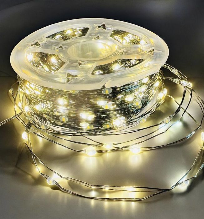 Гирлянда Капля Росы 100 м тепло-белый свет ( премиум качество)