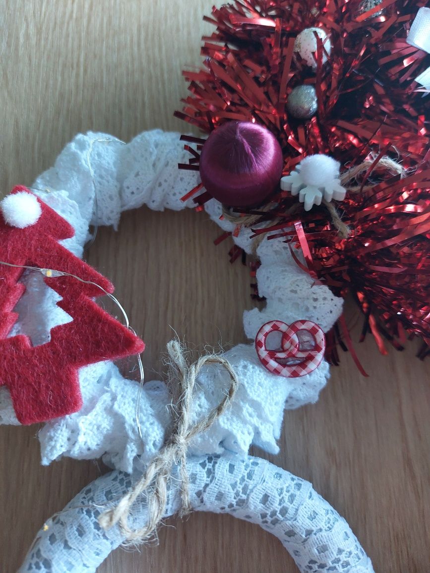 Grinalda de Natal com luzes, Handmade, nova